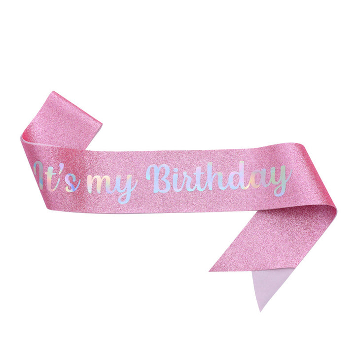 Ladies Festive Birthday Band with Glitter Design Bowlift