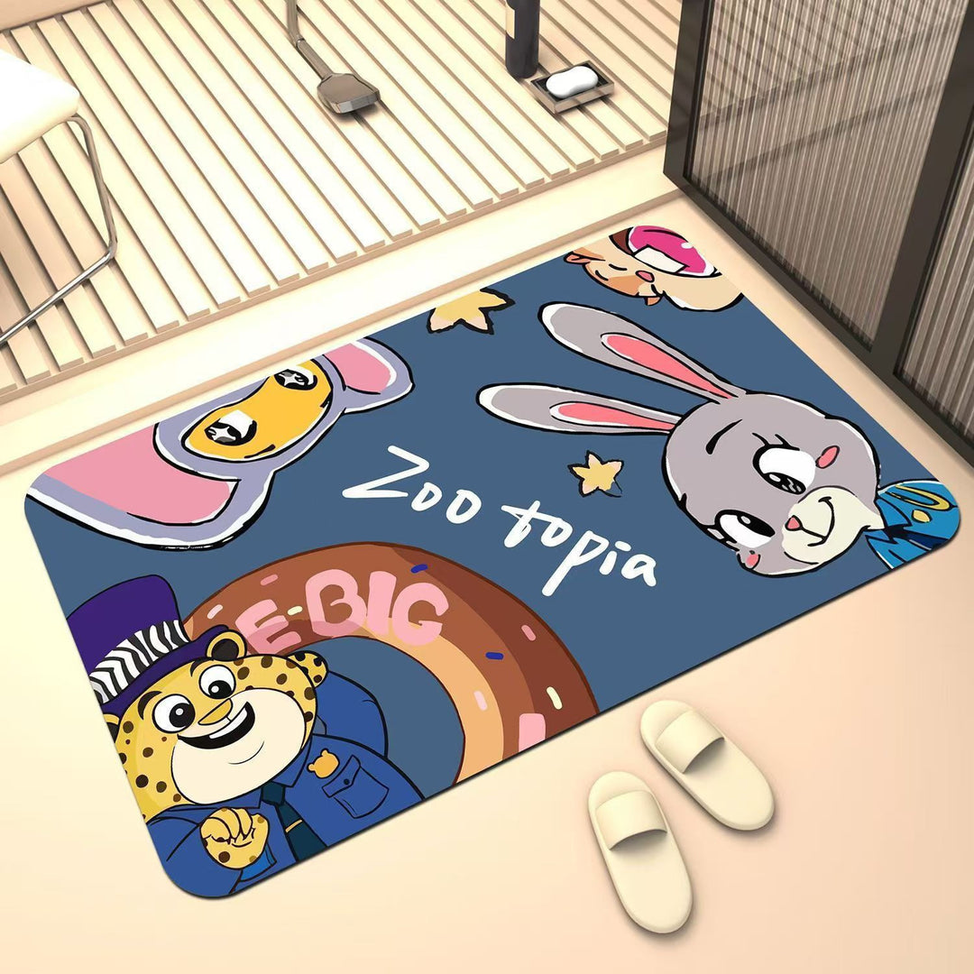 Cartoon-Themed Decorative Area Mat