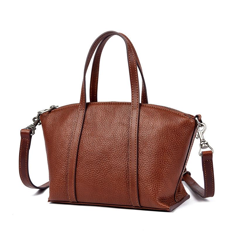 Textured Leather Handbag Bowlift