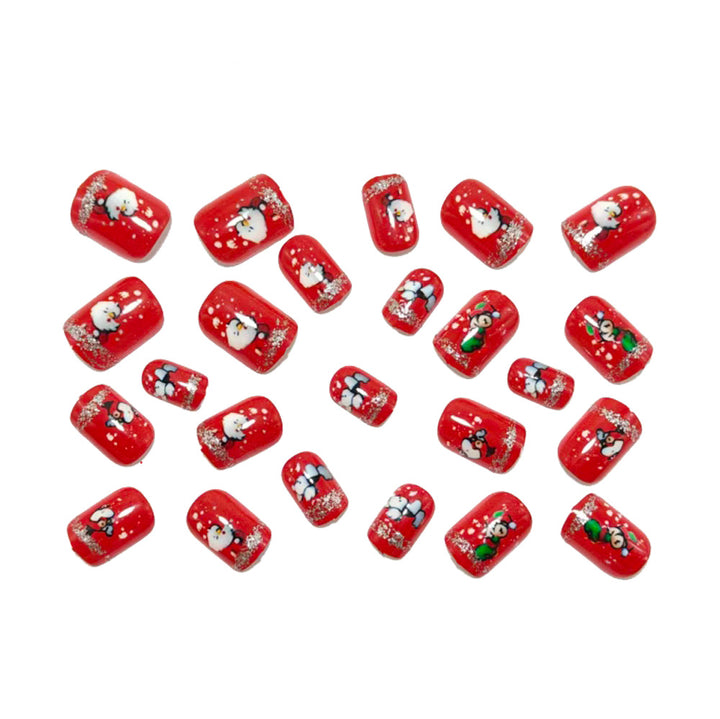 Artificial nails with festive Christmas designs Bowlift