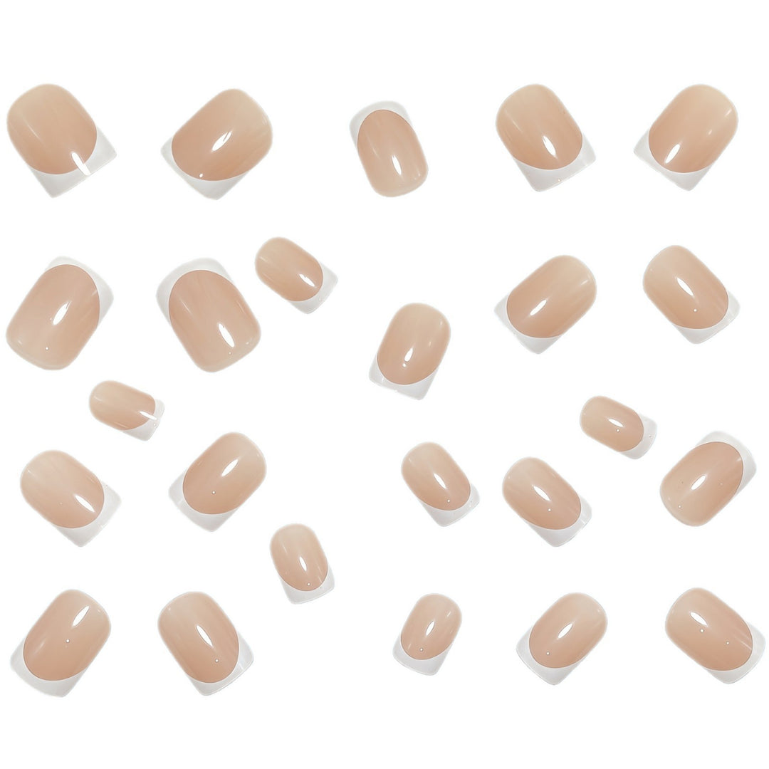 Elegant artificial nails with French tip Bowlift