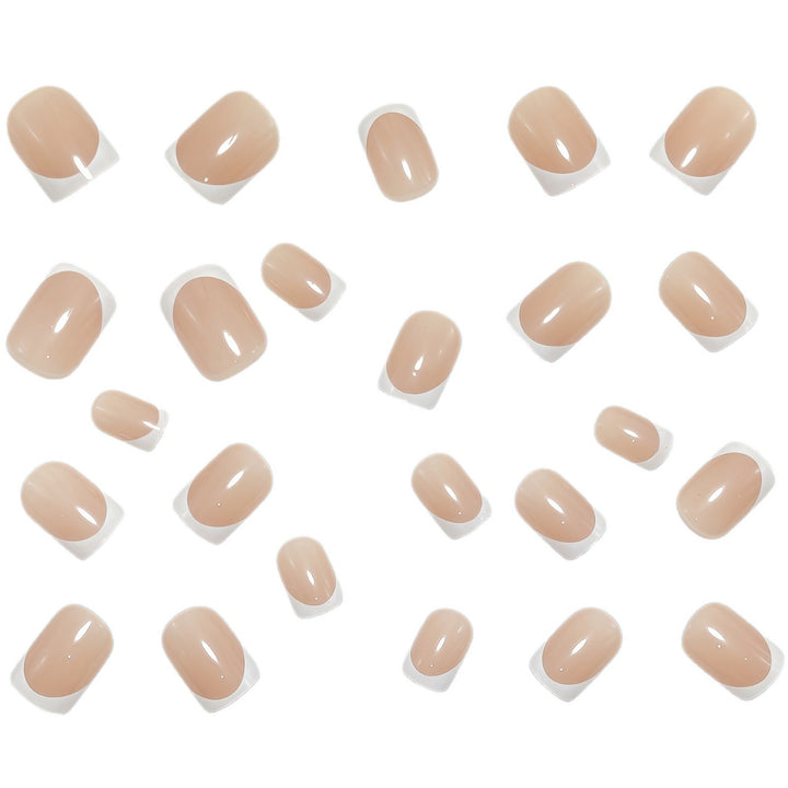 Elegant artificial nails with French tip Bowlift