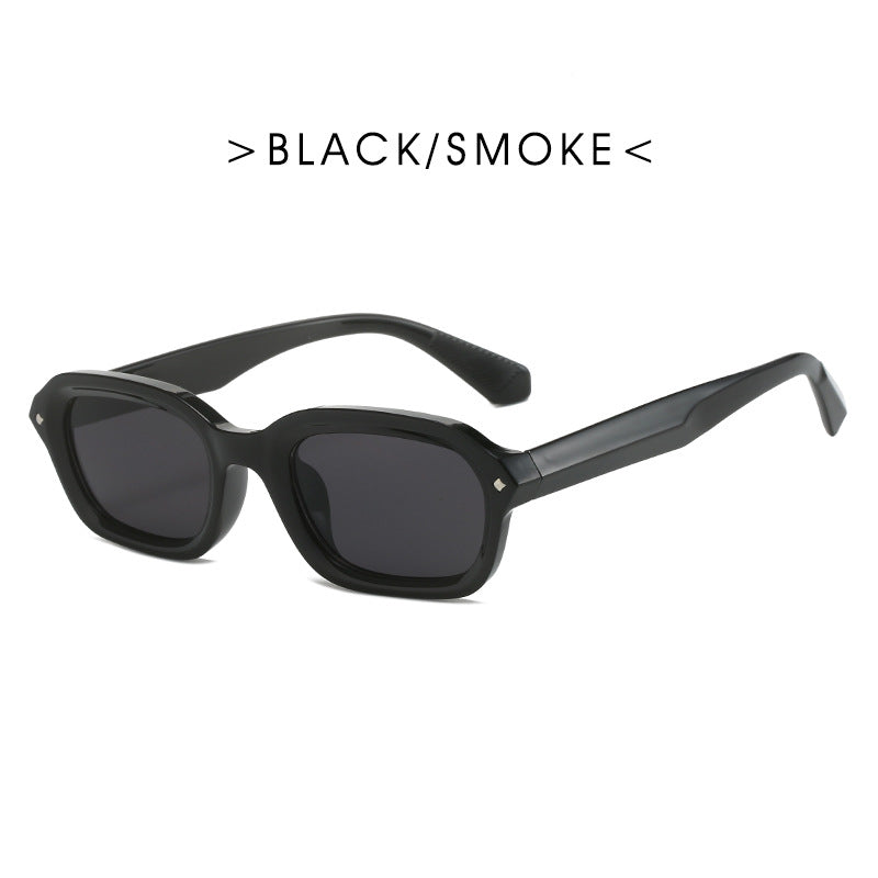 Ladies trendy rectangular sunglasses with completely transparent frame and UV protection Bowlift