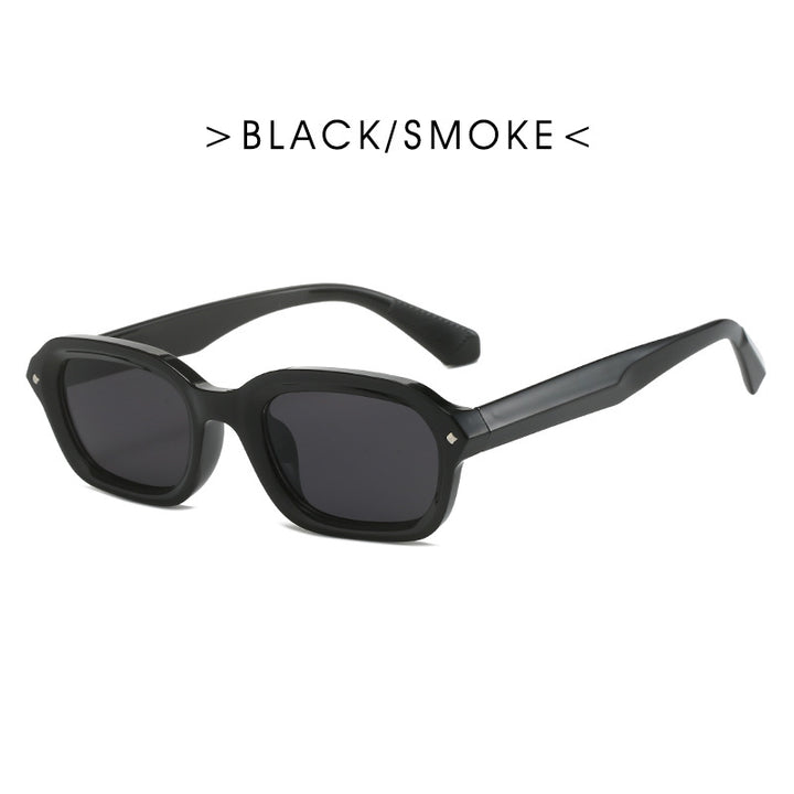 Ladies trendy rectangular sunglasses with completely transparent frame and UV protection Bowlift