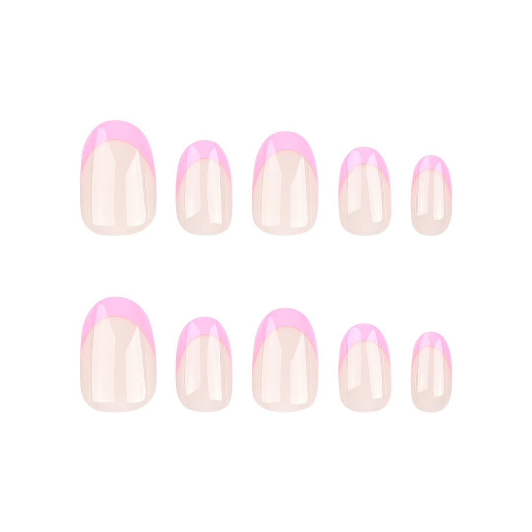 Artistic Nail Art with Gloss Finish and Elegant French Tip Bowlift