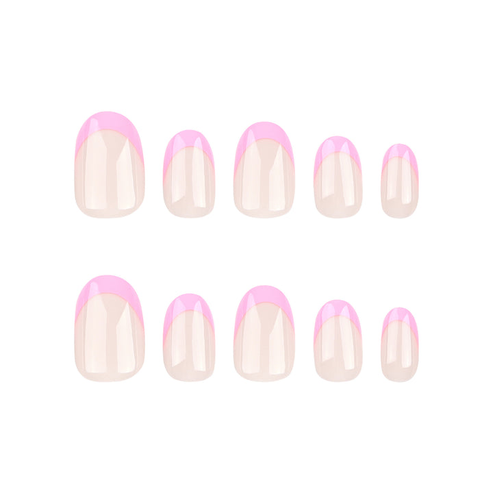 Artistic Nail Art with Gloss Finish and Elegant French Tip Bowlift