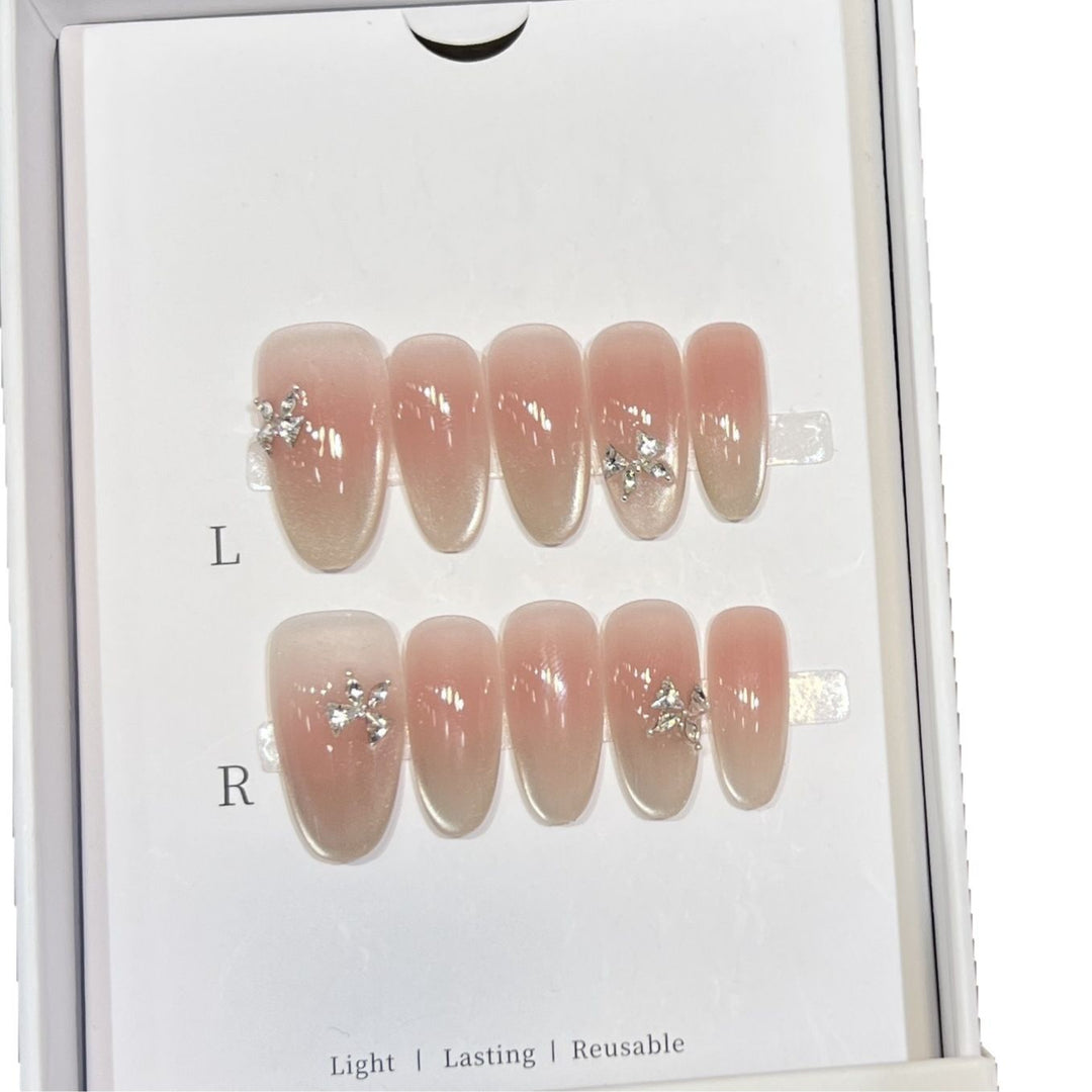 Ombre Glitter Press-On Nail Art Set Bowlift