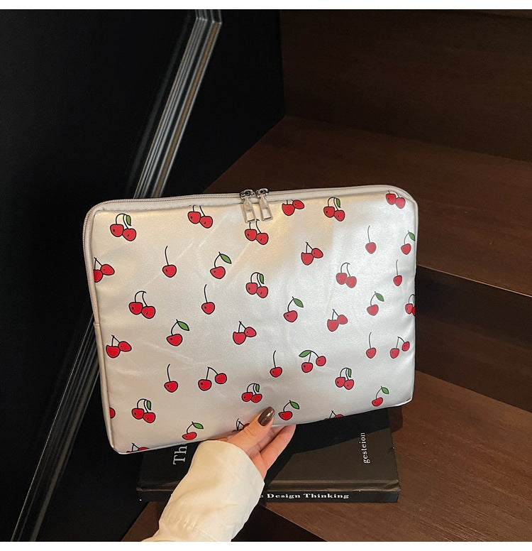 Playful Cherry Print Laptop Sleeve Bowlift