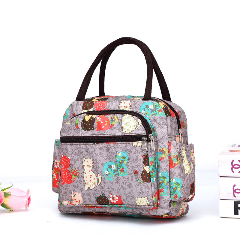 Cat Pattern Insulated Lunch Tote Bowlift