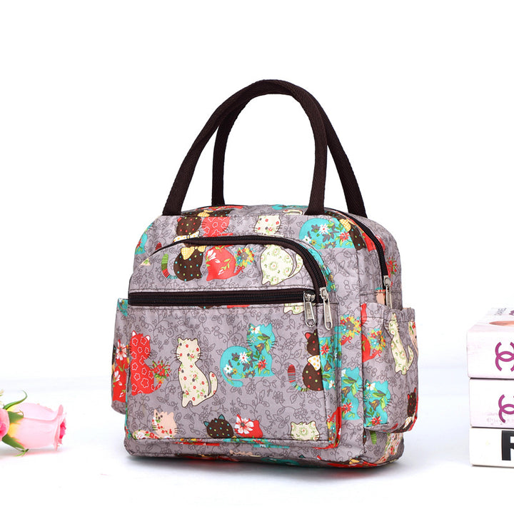 Cat Pattern Insulated Lunch Tote Bowlift