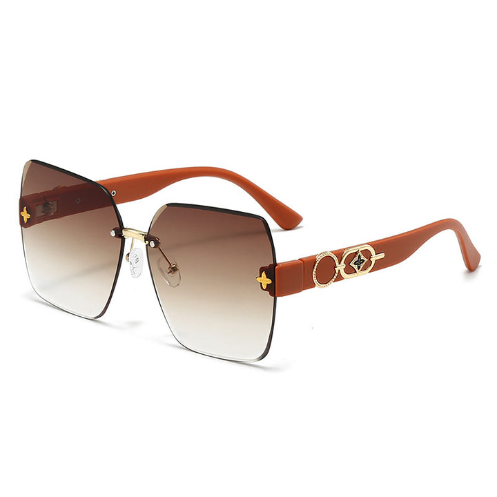 Oversized Geometric Shield Sunglasses