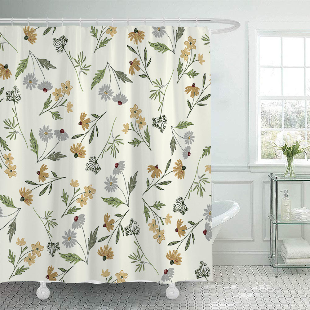 Floral Patterned Shower Curtain Bowlift 1784860161