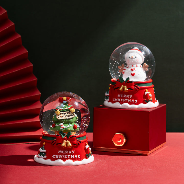 Luminous Snowman Resin Crystal Ball Ornament
