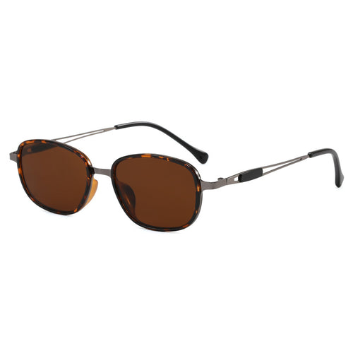 Fashionable sunglasses with square frame and slim metal frame Bowlift