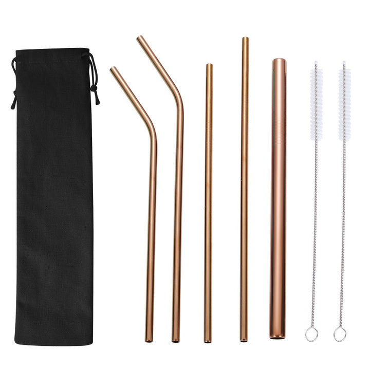 Stainless Steel Straw Set with Cleaning Brushes Bowlift