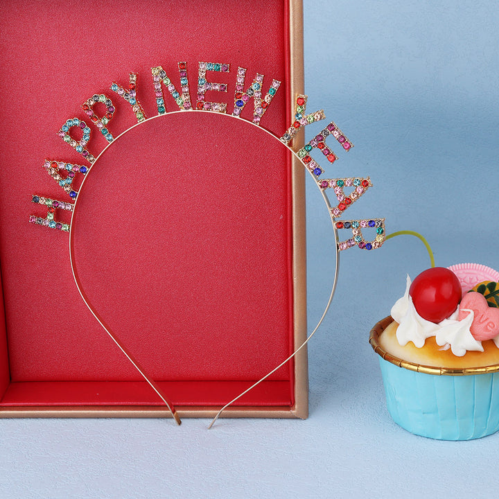 Ladies Glitter Hair Band with "Happy New Year" inscription Bowlift