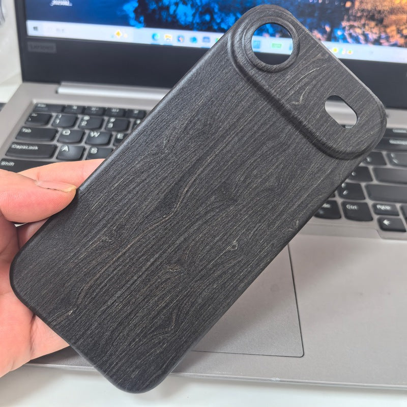 Handcrafted full-grain wood protective phone case with raised camera bezel Bowlift