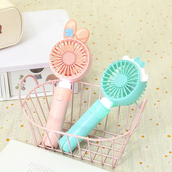 Women's Portable Bunny Design Hand Fan Bowlift