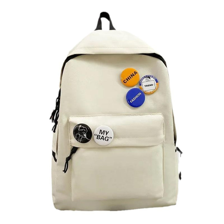 Backpack with Creative Badge Design Bowlift