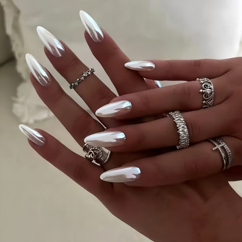 Premium Glossy Stiletto Press-On Nails Bowlift
