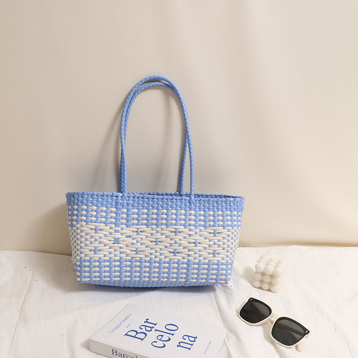 Braided tote bag with modern accents Bowlift