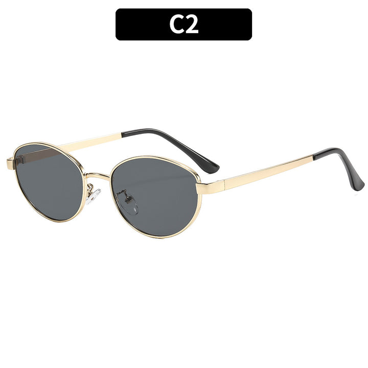 Modern Oval Frame Sunglasses