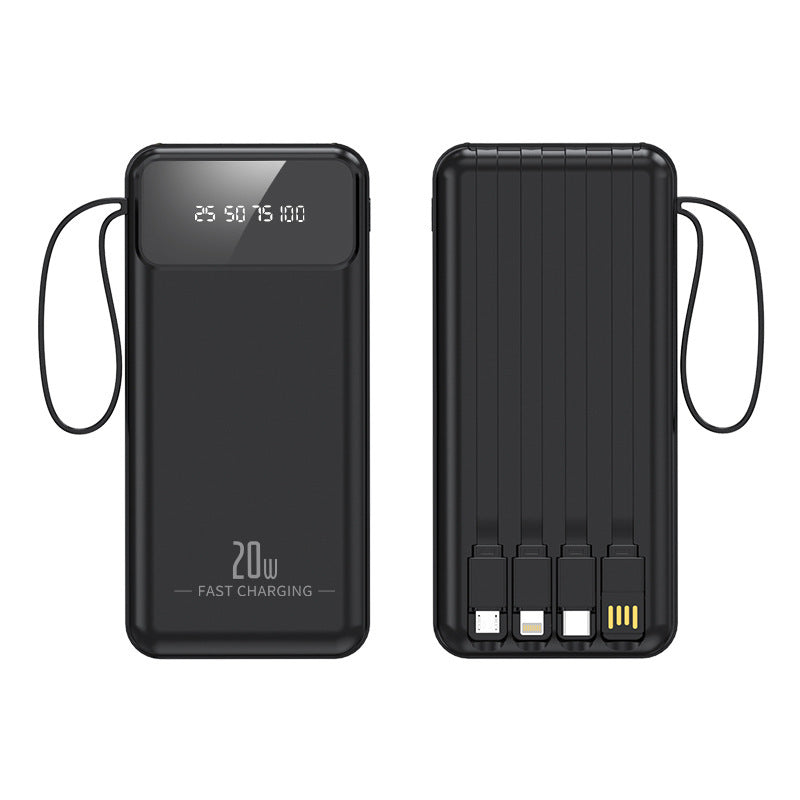 High-performance power bank with integrated charging cables and digital display Bowlift