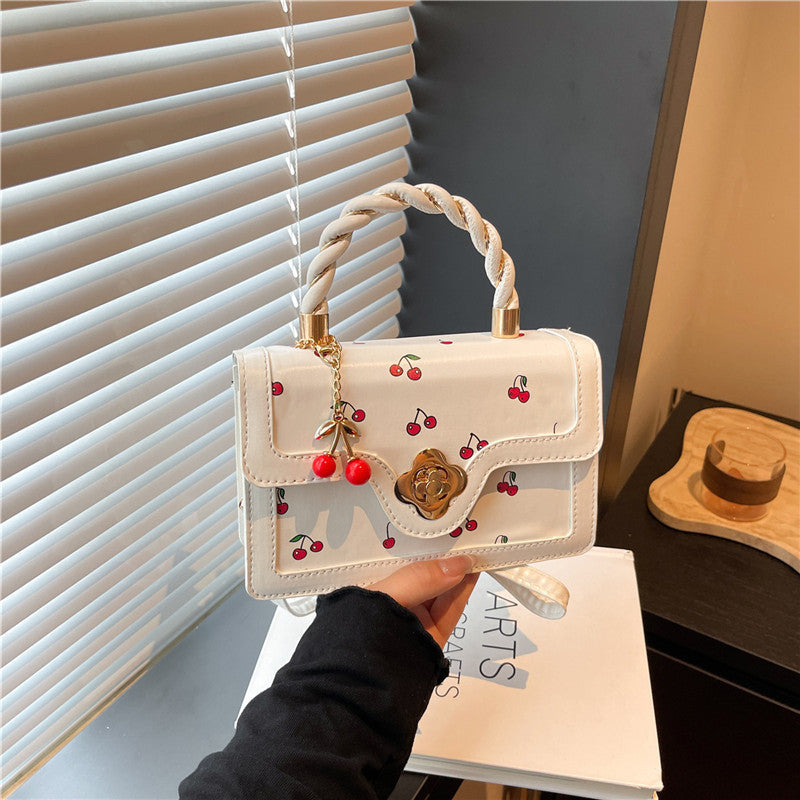 Playful Cherry Print Mini Satchel Handbag Bowlift