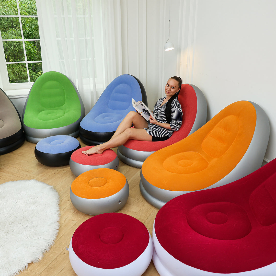 Women Inflatable Comfort Sofa with Ergonomic Backrest Bowlift