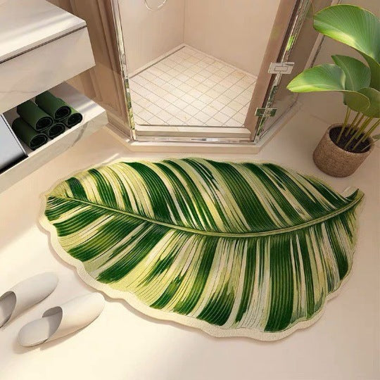 Leaf-Shaped Bath Mat Bowlift