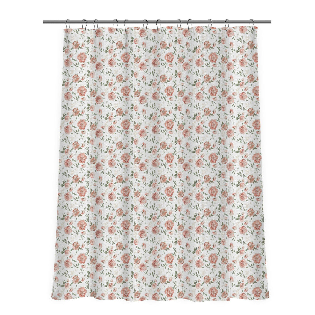 Floral Patterned Shower Curtain Bowlift