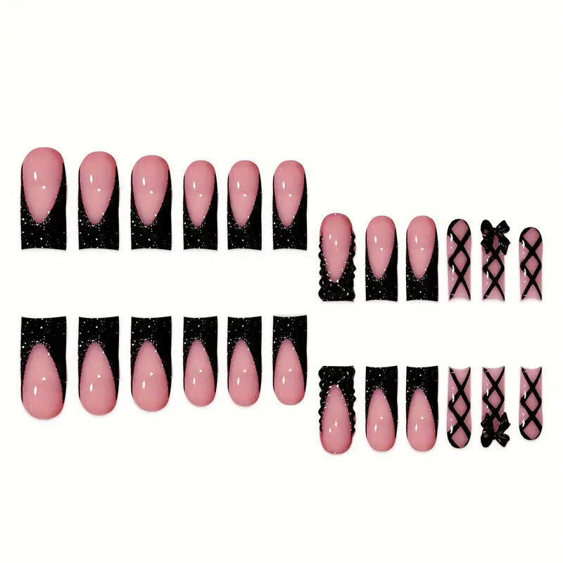 Glamorous Luxury Press-On Nails Set Bowlift