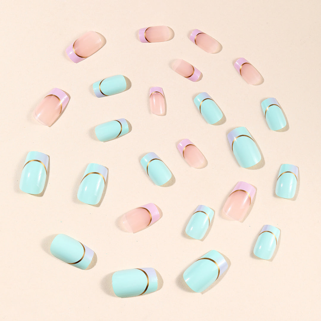 French Tip Acrylic Nail Art Design Bowlift
