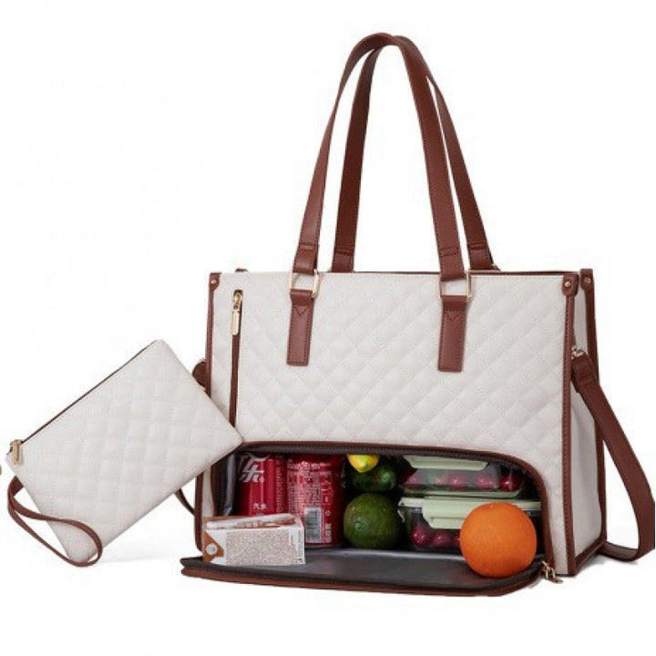 Quilted Multi-Functional Insulated Lunch Tote Bowlift