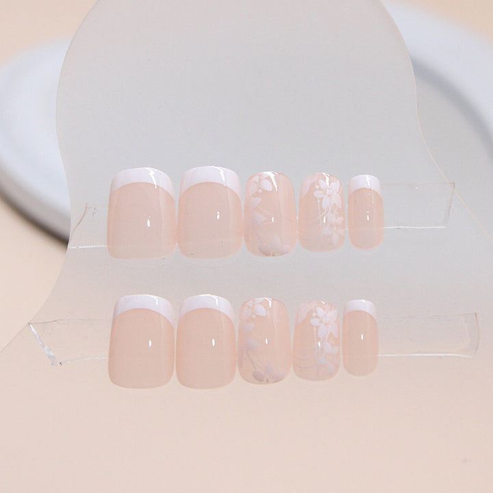 Floral Design Press-On Nail Tips Bowlift