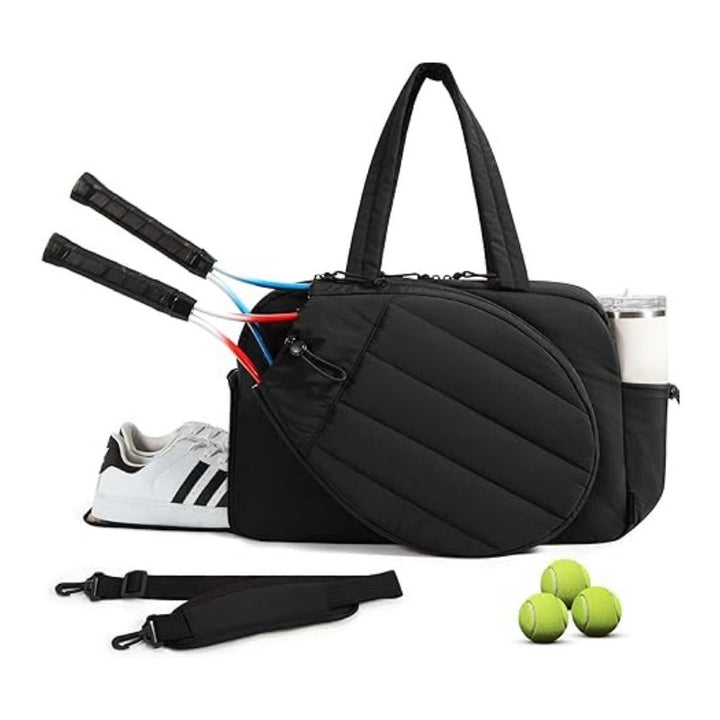 Sporty Tennis Equipment Tote Bag Bowlift