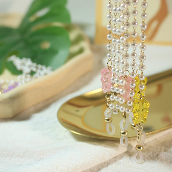 Elegant pearl glasses chain Bowlift