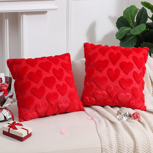 Luxurious Heart Patterned Decorative Cushion