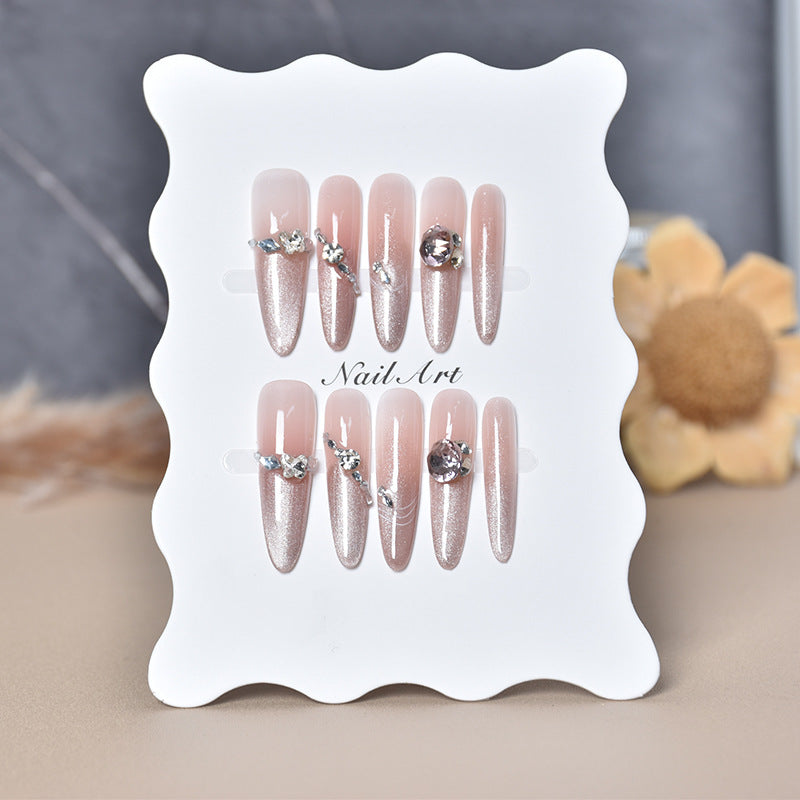 Luxury Rhinestone-Embellished Stiletto Press-On Nails Bowlift