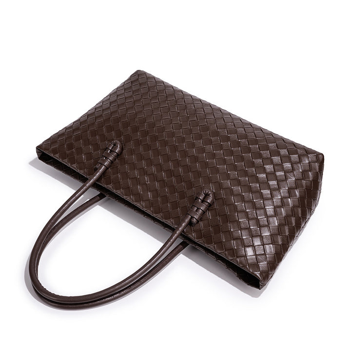Woven Leather Tote Bag Bowlift