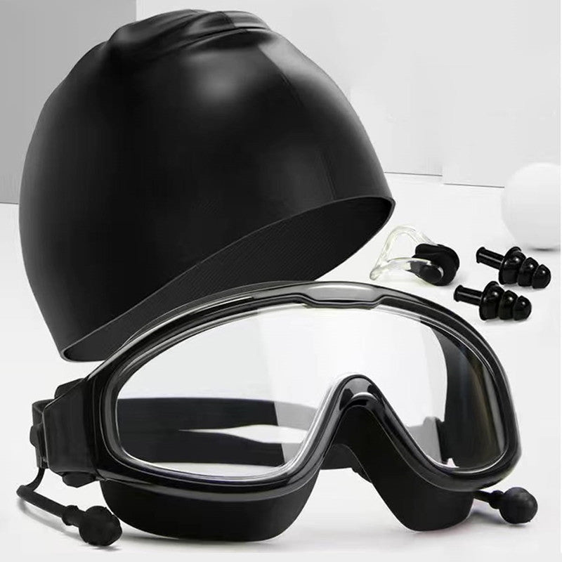 Diving goggles with comfortable silicone rim and waterproof earplugs Bowlift