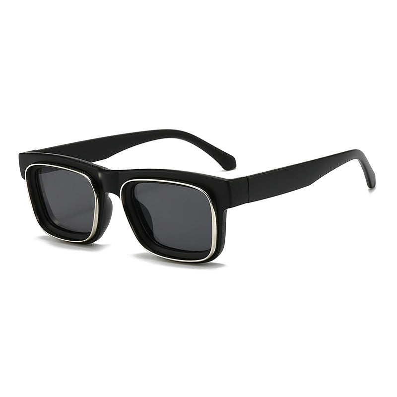 Women's fashionable square sunglasses with contrasting frame Bowlift