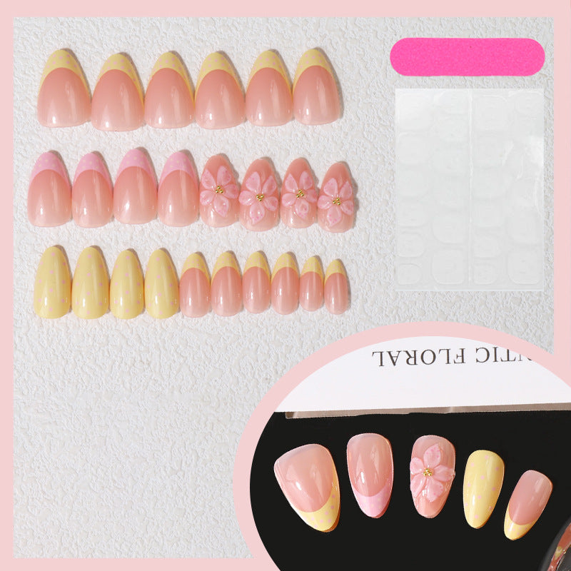 Floral Elegant Press-On Nail Set Bowlift