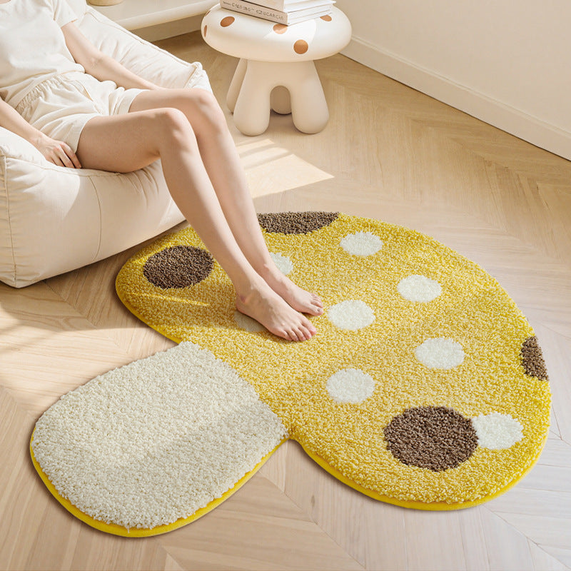 Mushroom-Shaped Plush Area Rug Bowlift