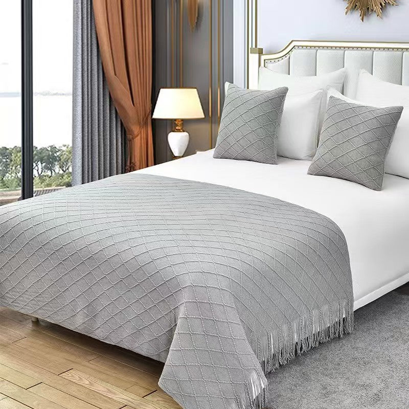 Textured Woven Throw Blanket Bowlift