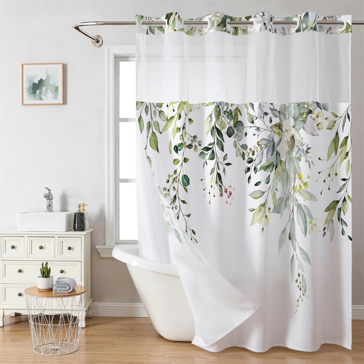 Artistic Floral Shower Curtain Bowlift