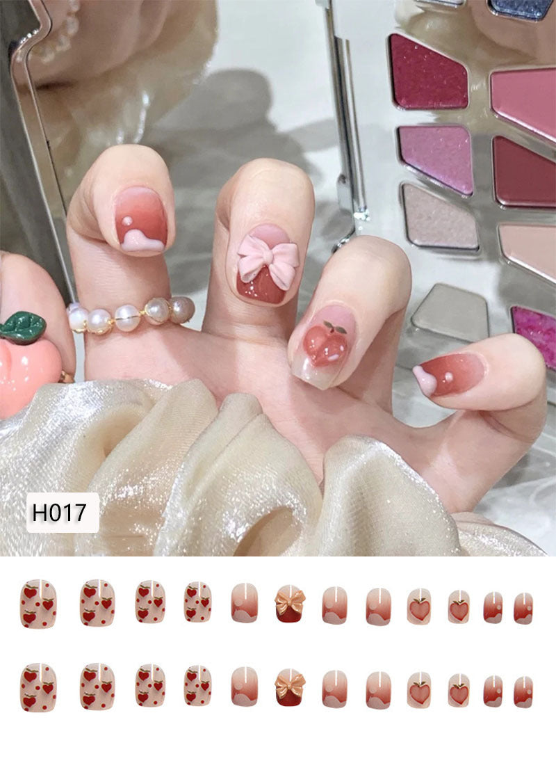 Artificial nail tips with bow design Bowlift