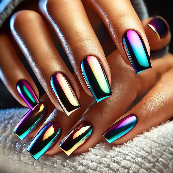 Artifical nails with Faceted Design Bowlift