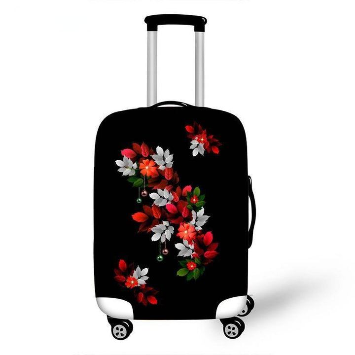 Women's hardshell travel suitcase with floral design Bowlift