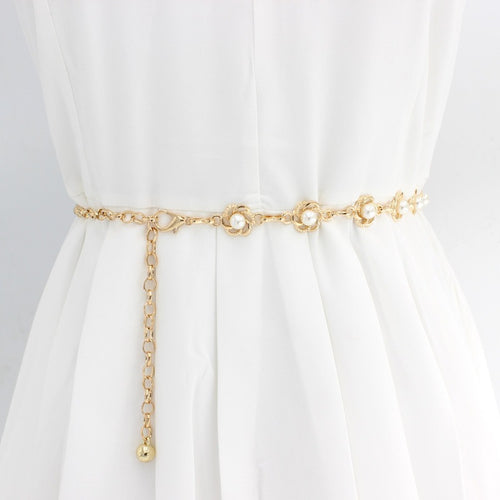 More elegant chain belt with pearl details Bowlift